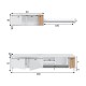 Mueble de salón blanco artik/natural Ethna 200x40x47cm