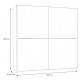 Armario 2 puertas correderas 190x61x190cm blanco