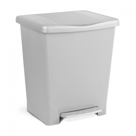 Cubo de basura 23L con pedal Millenium Gris