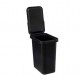 Cubo de basura 12L negro con asa