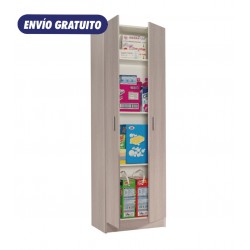 Armario multiusos 2p roble claro 59x37x180cm