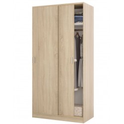 Armario 2 puertas correderas roble canadian 100x52x200cm