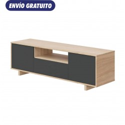 Mueble TV zaida roble gris 150x46x41cm