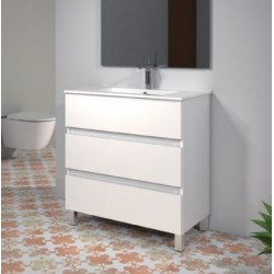 Mueble de baño Madrid blanco brillo 80cm