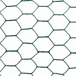 Malla metálica hexagonal plastificada verde 19mm