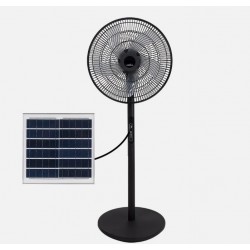 Ventilador de pie solar motor DC negro 30W Rialto