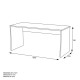 Mesa de escritorio blanca 160x67cm
