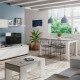 Mesa comedor extensible Kendra blanco cemento 140-190x90cm