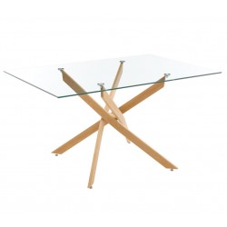 Mesa de cristal Erika 140x90cm