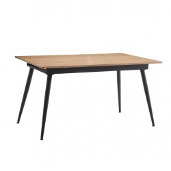 Mesa comedor extensible Glen madera y metal 140-180x90cm