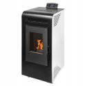 Estufa de pellet 9kW Power blanca