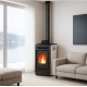 Estufa de pellet 9kW Power blanca