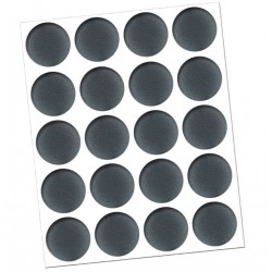 Tapa adhesiva 13mm antracita 20uds