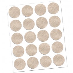 Tapa adhesiva 13mm textil beige 20uds
