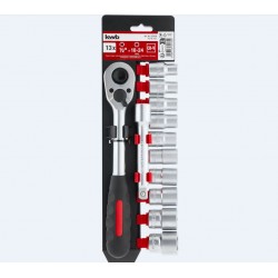 Set carraca 1/2" 13 llaves de vaso