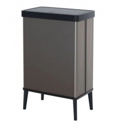 Cubo de basura 54L gris perlado con patas