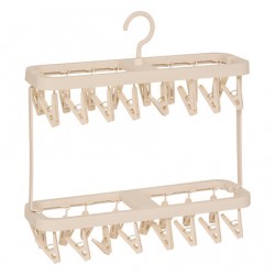 Tendedero con pinzas beige
