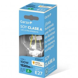 Bombilla estándar LED E27 7,2W 1520lm 4000K Clase A