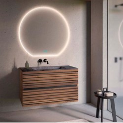 Mueble de baño Ko Tao suspendido nogal valentina