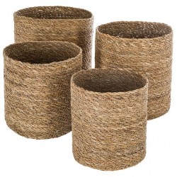 Cestas Emmet caña natural set 4 uds