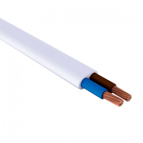 Cable plano 2x0,75mm blanco