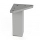 Pata ABS cuadrada aluminio mate 4x4cm