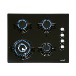 Placa cristalgas butano 4 fuegos 60cm Cata