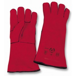 Guante piel serraje protección soldadura
