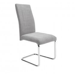 Silla tapizada tela gris Chiara