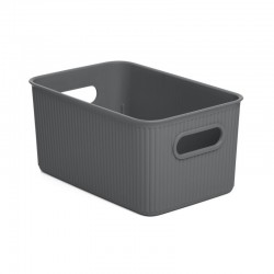 Caja de organización de plástico antracita Baobab Tatay 5L