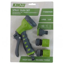 Set boquillas + pistola verde/gris
