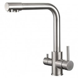 Grifo de cocina monomando 3 vías osmosis cromo