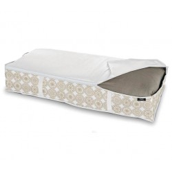 Organizador mantas/ropa de plástico beige 95x45x18cm Elle