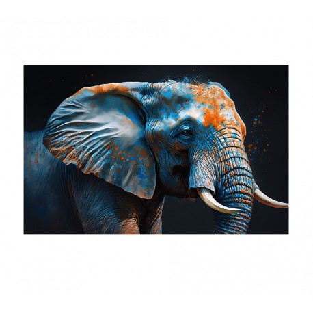 Cuadro alto brillo elefante art 120x80cm