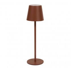 Lámpara sobremesa exterior Cody metal caoba