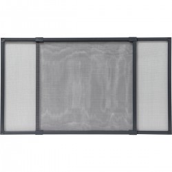Mosquitera ventana extensible 75-130x50cm negro