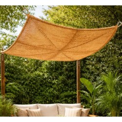 Toldo vela cuadrado fibra de coco 3m