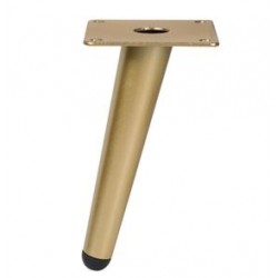Pata cónica acero oro mate 15cm