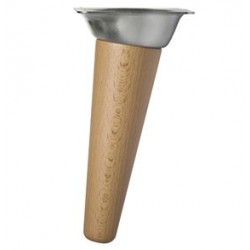 Pata madera cónica inclinada 15cm