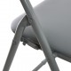 Silla plegable de metal acolchada gris