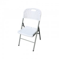 Silla plegable resina blanca