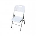 Silla plegable resina blanca