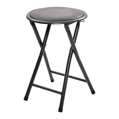 Taburete plegable de cocina negro
