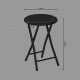 Taburete plegable de cocina negro