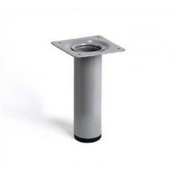 Pata redonda cromo mate acero Ø3cm Rei
