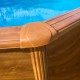 Piscina de acero acabado madera ovalada Pacific Gre altura 120