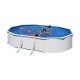 Piscina de acero blanco ovalada Atlantis Gre altura 132