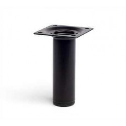 Pata redonda negro acero Ø3cm Rei