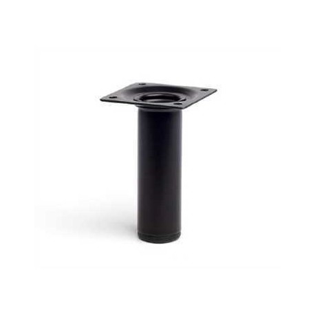 Pata redonda negro acero Ø3cm Rei