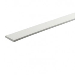 PLETINA PVC BLANCO 17X3MM 100CM.